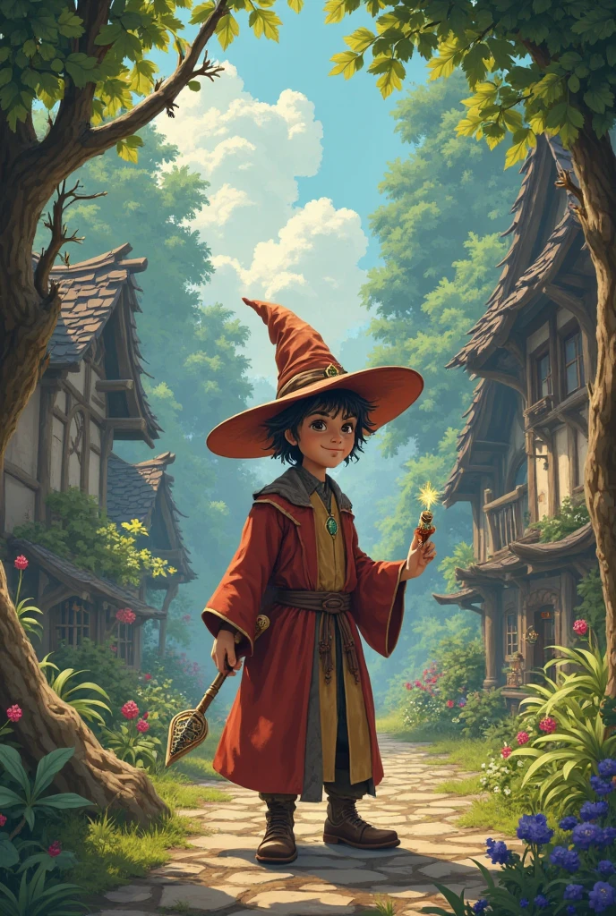 a wizard boy in a magical school, Hogwarts,cloak,a magical wand,playing quidditch with friends,magic spells,spellbook,A magical broomstick,butterbeer,flying on a broomstick,a hidden chamber,meeting Dumbledore,defeating the dark lord Voldemort,magical creatures like dragons and phoenixes,friendly ghosts,enchanted castle,sorting hat,learning potions and charms,exciting adventures,heroic battles,loyal friendships,luminous landscapes,mystical atmosphere,(best quality,ultra-detailed:1.2),(realistic:1.37),vivid colors,bokeh,illuminating light