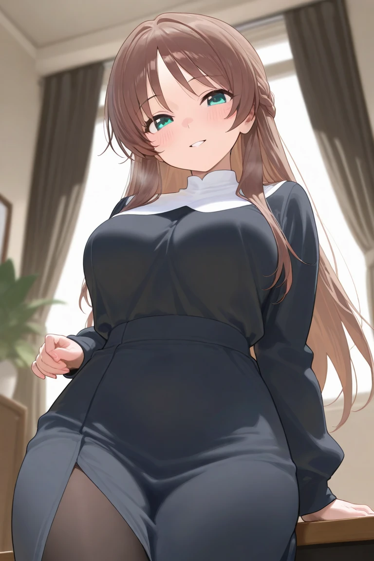 (masutepiece, Best Quality, Perfect Anatomy, High quality:1.4), nice hand, Perfect hands, Detailed beautiful hands, Large_filesize, fulcolor, hight resolution, symmetric, exceptional, Best aesthetic, newest, Anime, very beautiful detailed body,The hair,faces,The eye,BREAK,
1 beautiful girl(Cute:1.5),(Chibi:0.5),(kawaii:2.0),(Lori:2.0),(7 year old girl),(Solo:1.65),BREAK, (flat chest:1.2,), Clear skin, Beautiful skin, Shy, One Beautiful Girl,Colossal tits(Hair Bow, reddish brown hair, Twin-tailed:1.2), (Brown eyes, long eyelashes, Double eyelids: 1.2), BREAK, Star \(symbol\, (gloves, White Gloves:1.3), (bug, Dress,polka dot:1.3) , Looking at Viewer,(long boots:1.2),Shiny skin,Clear skin, Beautiful skin,(best quality face),(Top quality glowing eyes), (The best smile,Doya face:1.45), BREAK,
turtleneck poncho cape,
Cozy turtleneck poncho cape in neutral tones like gray and camel,
Add flair with fringe and asymmetric hem,
Pair with skinny jeans and knee-high boots、Enjoy a comfortable and stylish fall look。,
Break Break ,(plein air),
( Landscape background :1.3) ,
(A very beautiful woman seen from the entrance :1.3) ,
(the woman arrived home :1.3) ,
(opened the entrance door :1.4),
(SWAT standing:1.3),
(the i'full of shyness :1.4),
(timid :1.2) ,
(upward looking gaze :1.2) ,
Looking Up ,
From above ,depth of fields,
BREAK,wakame,wakame,wakame,(Cowboy Shot:1.4),
BREAK,(Blurry background:1.3),(absurderes, hight resolution, Super Detail Art),cel shading,Clear Color, Lonely optical effect, Beautiful pictures, Bright glow, mystic atmosphere,(Close-up of girl:1.1), Mystical light particle effect,manga influence, clean line drawings,