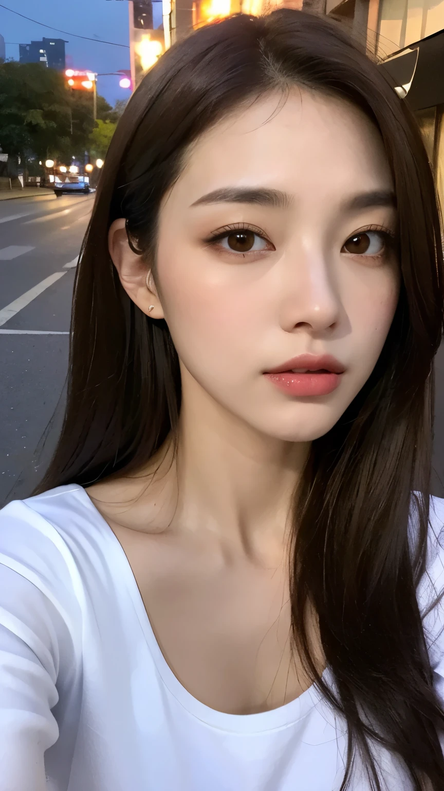 (Genuine, High resolution:1.3), One girl with perfect body, Very beautiful face and eyes,Long Hair, topless:1.2, Ultra mall breasts,topless,Small breasts