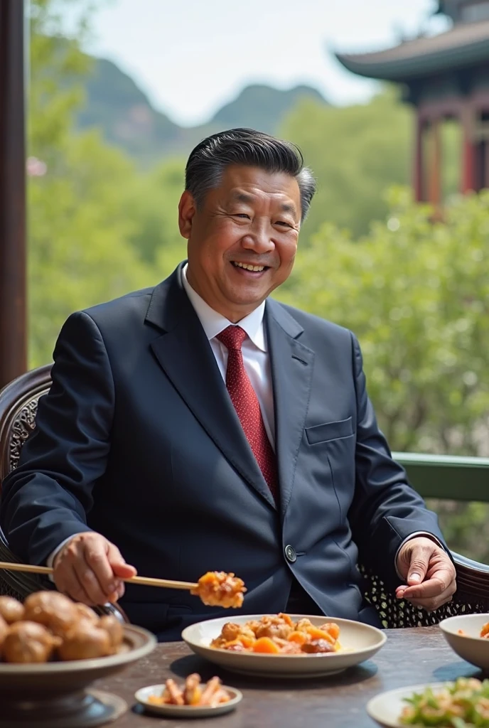 Photorealistic Xi Jinping with toxic smile