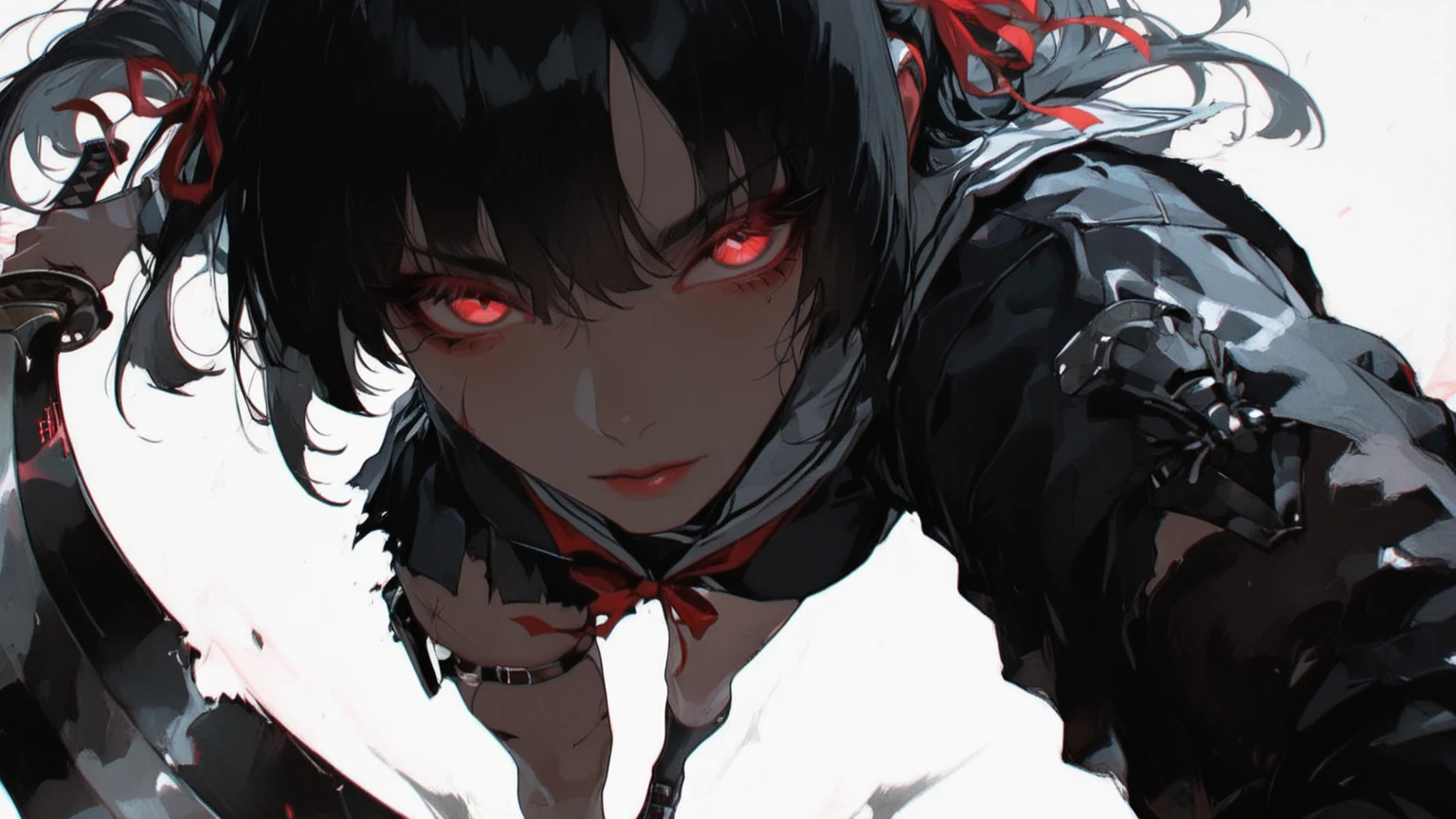 dead body、Blood everywhere、blood splashing、dark hue、Red hue、Eye of Fire
