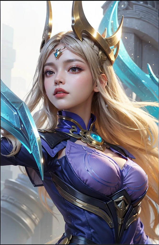 (lifelike, high - resolution:1.3),1Indonesian_girl_face with a perfect body, Super fine face and eyes,long hair, mecha, robot, holding, holding_weapon, breasts, weapon, white_dress, wet body, silky breasts, silky body, wet skin, dark nipples, gloves, large_breasts, holding_sword, sword, white_dress, staff, cleavage, jewelry, glowing, purple_eyes, long_hair, orange_hair, hair_behind_ear, white_gloves, elbow_gloves, tiara, holding_staff, v-fin, science_fiction, looking_at_viewer, necklace, big boob,Expose cleavage , solo, long_hair, thighhighs, breasts, gloves, blonde_hair, fingerless_gloves, cleavage, very_long_hair, boots, bow_(weapon), breasts, solo, cleavage, holding_weapon, vambraces, parted_lips, large_breasts, feathers, large_breasts, looking_at_viewer, cleavage_cutout, skirt, garter_straps, weapon, large_breasts, clothing_cutout, full_body, Super fine face and eyes,long hair, Tank top over low claveage :1.2, big boob,Expose cleavage