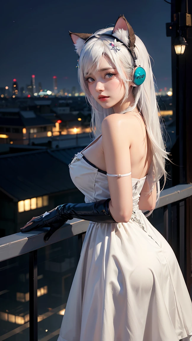 (4 k、top-quality)、(realisitic、Photorealsitic)、(Yakian)、
1girl in、独奏、fullllbody、(face to the viewer)、
perfect hand、up looking_で_the viewer、
whiteshirt、
City at night、natta、finerly detailed face、Slightly chubby、The best smile、You can see the double teeth、white hairband、Yorha No. 2 Type B、Yorha 2B、Nier Automata 2B Hairstyles,,(super gigantic breast, 、cleavage:1.2),(Nier:Automata 2B Cosplay:1.3), (Cameltoe),、Nogizaka Idol、actress、Korean Idol、Model Standing、