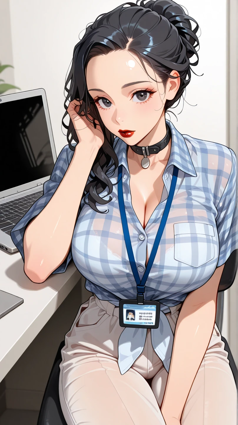 officeレディ, glasses, Tight skirt that fits perfectly, big breasts, office,