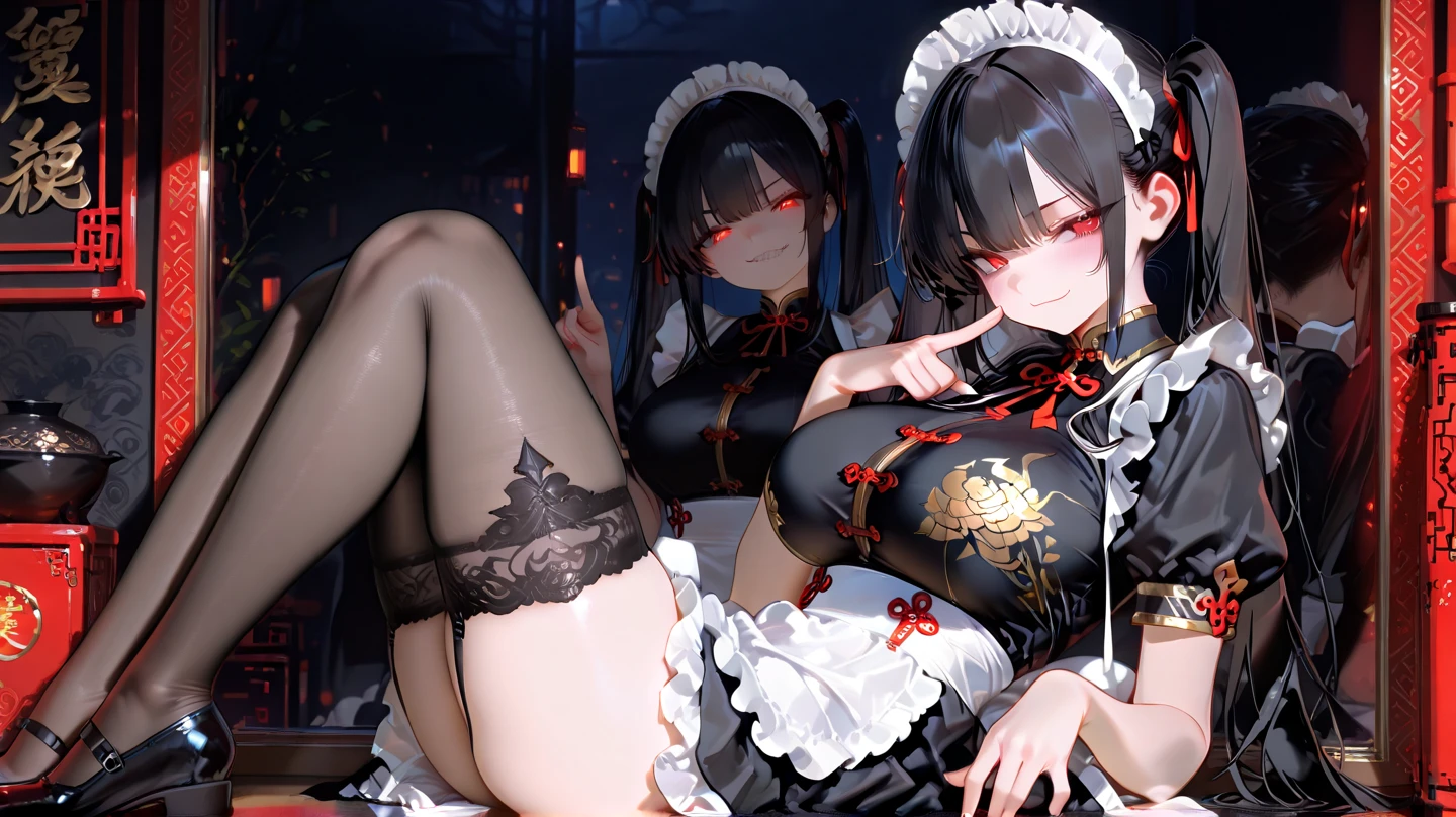Highest quality, masterpiece, Ultra-high resolution, female、Big Breasts、Ninja、Restraint Chair、Eye mask、Humiliation、torture、Dildo rotor in pussy