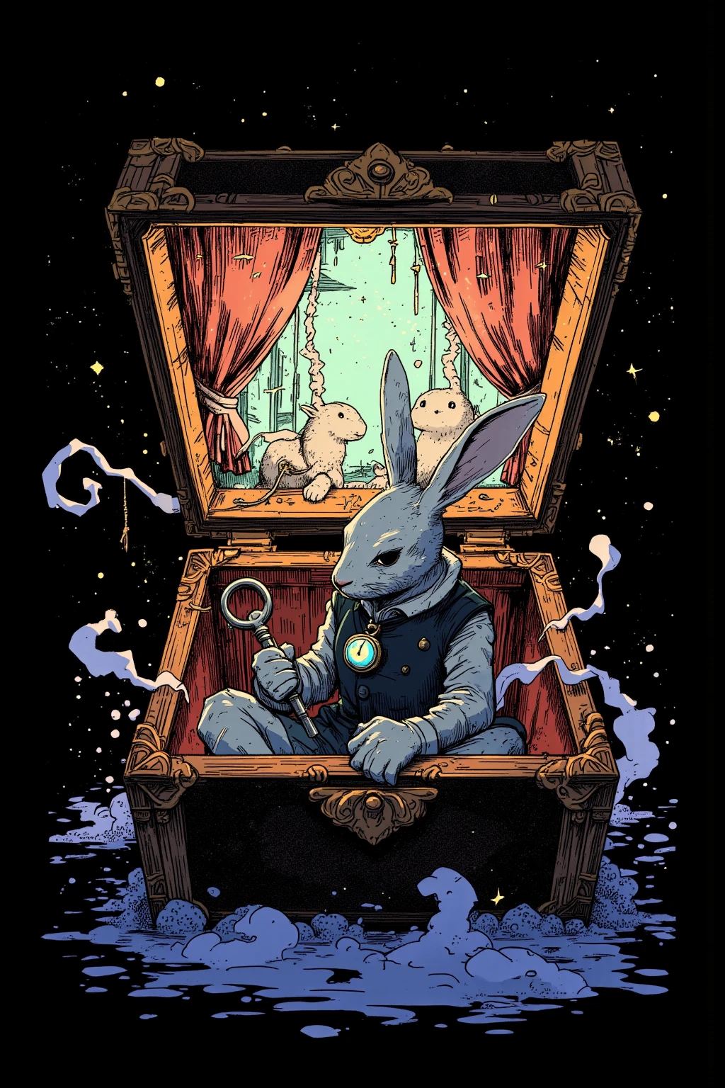 Keyhole Trippy I got an antique key that shines in rainbow colors Watch rabbit in ...