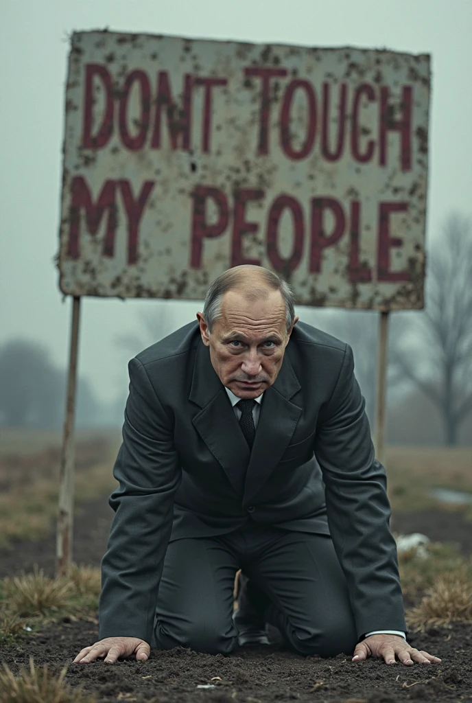 old man in white suit stands beside (((nude naked nude naked young white teen girl who has brunette bob hair and smile and wears a collar and hold a placard sign))) and has medium breast and nipple and pussy and earring and wristwatch and is waving and standing in a carpark, student in background, old man in black suit in background, old man in black suit in background, old man in black suit in background,