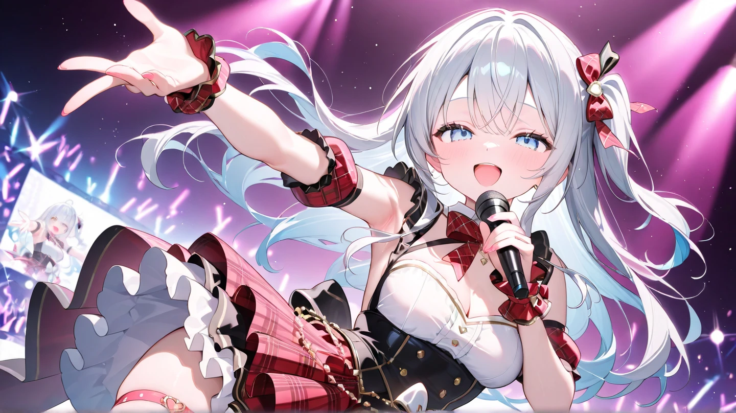 perfect anatomia、Holding the microphone with your right hand、Hold the microphone with your right hand