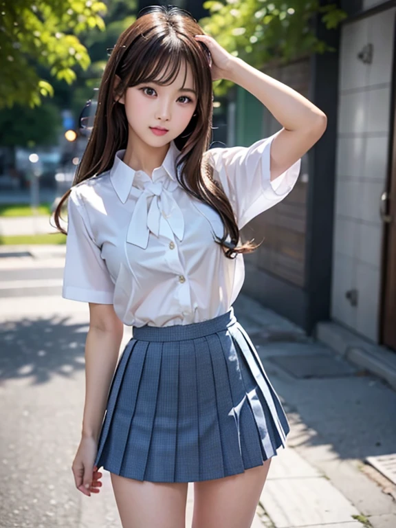 Cute Girls､Idol､high school girl､mini skirt､See-through､sit