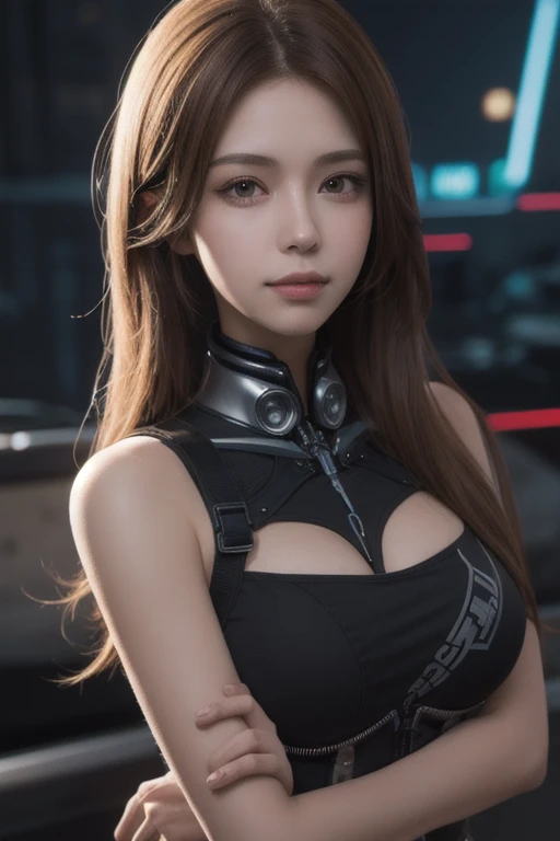 ((Best quality)), ((masterpiece)), (detailed:1.4), 3D, an image of a beautiful cyberpunk female,HDR (High Dynamic Range),Ray Tracing,NVIDIA RTX,Super-Resolution,Unreal 5,Subsurface scattering,PBR Texturing,Post-processing,Anisotropic Filtering,Depth-of-field,Maximum clarity and sharpness,Multi-layered textures,Albedo and Specular maps,Surface shading,Accurate simulation of light-material interaction,Perfect proportions,Octane Render,Two-tone lighting,Wide aperture,Low ISO,White balance,Rule of thirds,8K RAW,