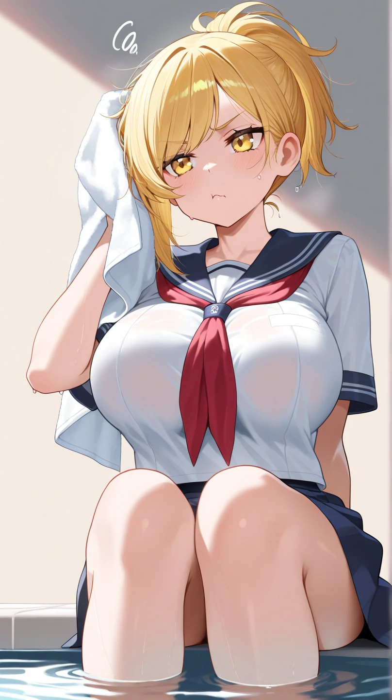 high quality, high resolution,(((nsfw))),(((one women))),(((cute face))),brown eyes,(((yellow hair))),(((blunt bangs))),(((twintails))),((small breasts)),((sweaty skin)),(((bare breasts:1.5))),((nurse)),(((nurse cap))),(((((white Blouse))))),((white stockings)),(bottomless),
BREAK,(embarrassed,blush:1.3),(steam),(wet:0.8),(sweat:0.8),(trembling:1.3),(parted lips:1.3),(harf open eyes),(feeling weak:1.5)
BREAK,(((outdoor))),(((((late night park))))),
BREAK,((spread legs:1.8)),(((arms behind head))),model posing,standing
BREAK,(((cinematic angle))),(looking at viewer),((upper body))),(((focus on breasts)))