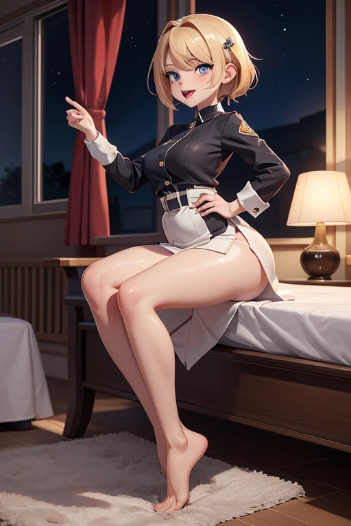 (masterpiece, best quality), looking back,A group of female adventurers set in a medieval fantasy world.3people,Dancer、 (At the pub), Mr..々Hairstyle, Harem, night, detailed aspects, Asheria:1.5, Asheria:1.3, short hair, Bobcut, Very short pleated mini skirt with embroidery pattern, Seduce, Sleeveless, armor 、Shoulder Armor、show off micro panties:1.25、Big Breasts、Big Ass、Wide waist、Pull up their skirts,Knee socks,