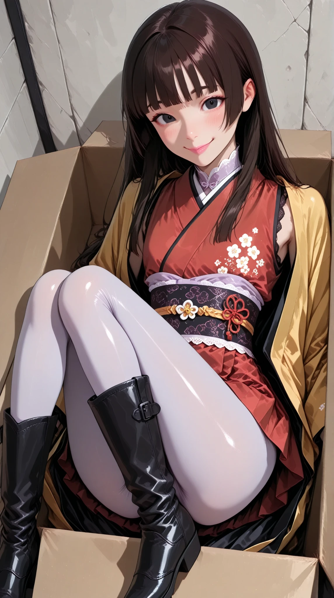 Masterpiece 8k wallpaper, nezuko-chan, demon slayer, fan-art, demon slayer artstyle, official anime artwork, demon slayer, kimetsu no yaiba, high detailed official artwork photograph of full body a young and beautiful, (s old), nezuko chan, her cute tiny detailed body frame of 145cm height, hour glass body, colossal tits:1.3, fat ass and round butt, very long hair, multicolored hair, black hair, gagged, bamboo, gag, nezuko, Venus1, 1Girl, Solo, Tsuko Kamato, Bamboo, Gag, Plaid Belt, Gradient Hair, Hair Ribbon, Haori, Japanese Clothing, Very Short Kimono, Looking at the Audience, Multicolored Hair, Pink Eyes, Very Short Pink Kimono, Pink Ribbon, Ribbon, Solo, Forehead, Sitting, Cute puffing cheeks, Angry, Eyes wide, hips very wide, thighs very slim