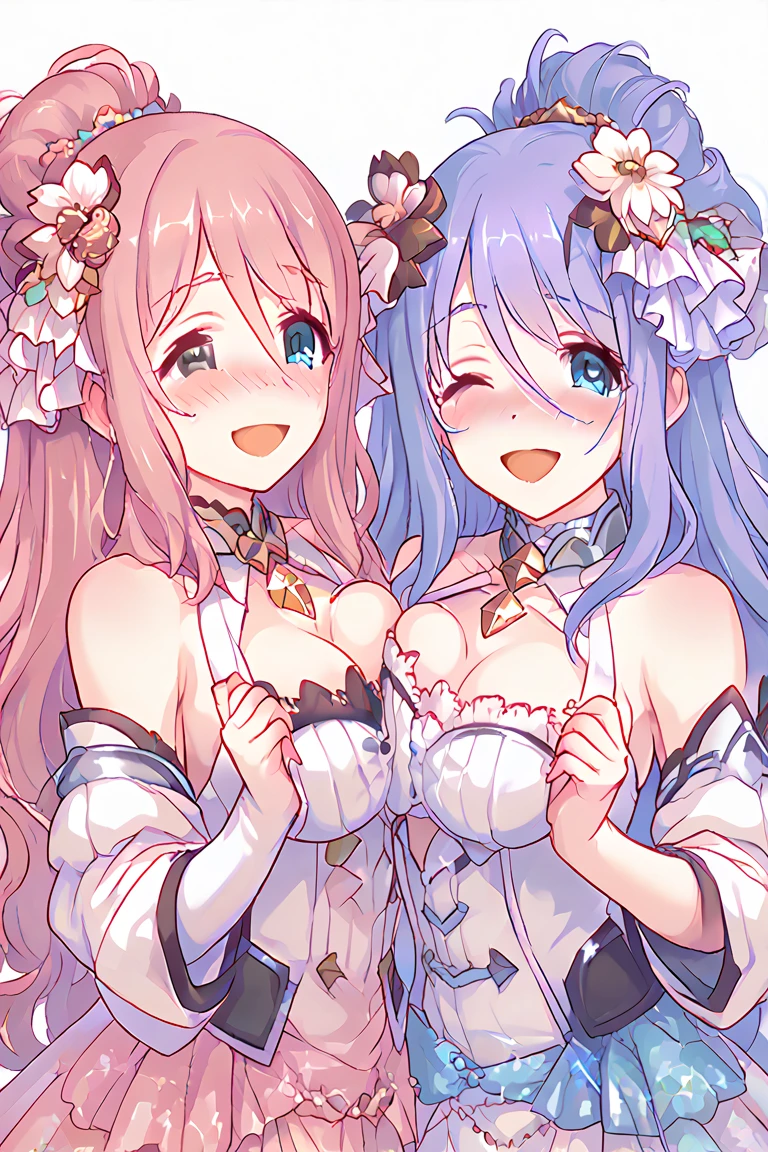 Two girls、Couple's wedding,