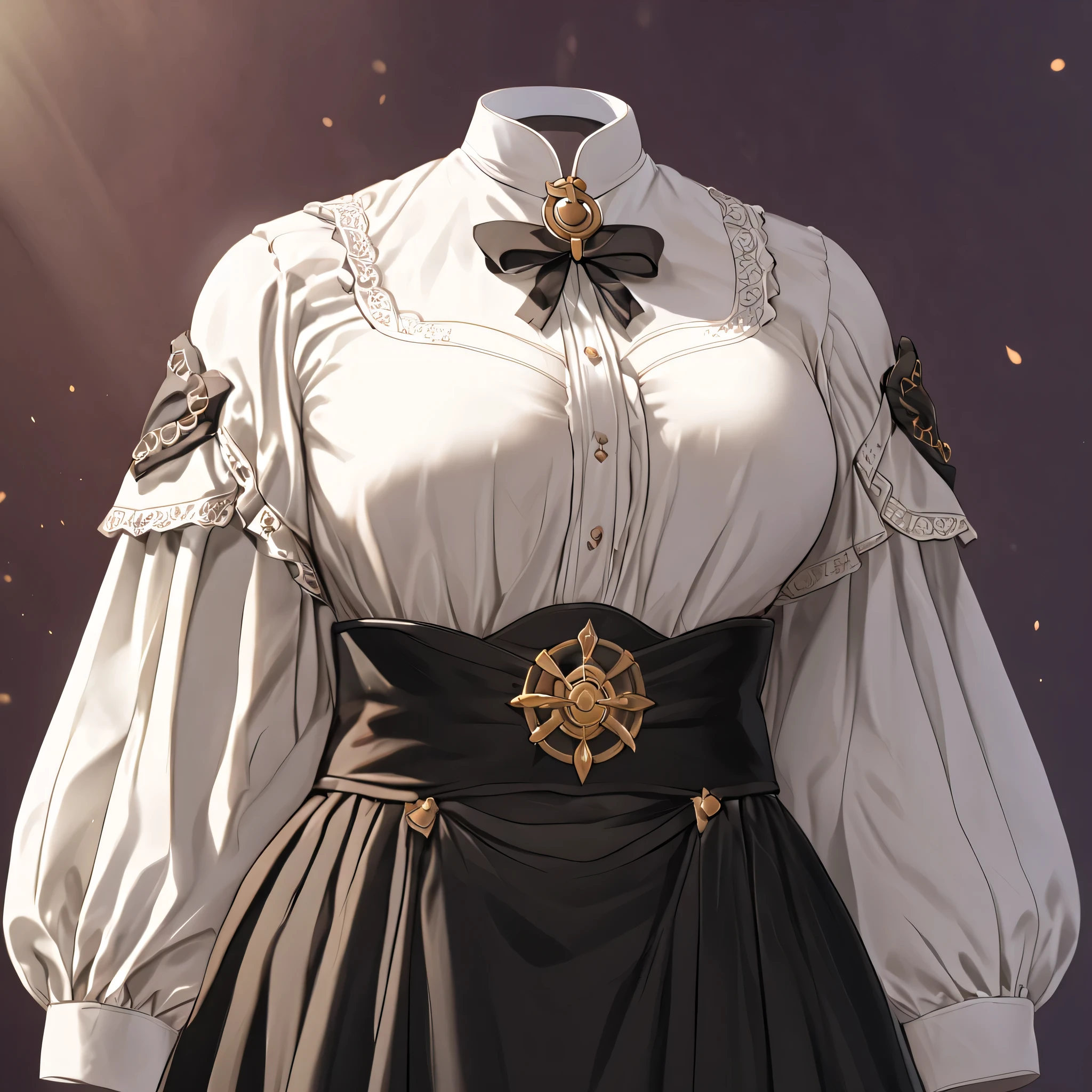 Hilda Valentine Goneril, white blouse, black skirt, Garreg Mach uniform, masterpiece, happy pose, in university, (invisible:1.5, no humans:1.5, headless:1.5, faceless:1.5), cute big huge breasts, detailed cloth texture, extremely details, close-up to breasts
