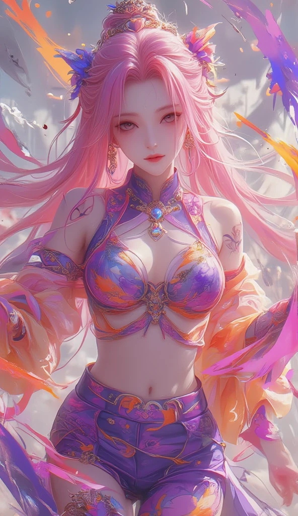 a stunning art,abstract,flowery,predominantly white,dynamic pose,centered,key visual,intricate,highly detailed,breathtaking beauty,precise lineart,vibrant,comprehensive,cinematic,<lora:add_detail:0.8>,
