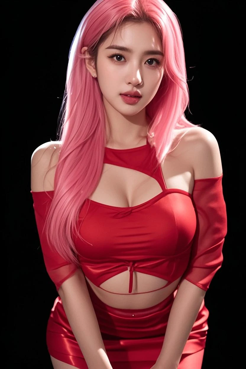 1girl, alone, solitary, high quality, (best quality,4k,8k,highres,masterpiece:1.2),ultra-detailed,(realistic,photorealistic,photo-realistic:1.37),gorgeous hair,bright red hair,long hair with bangs,sharp eyes,mole under the eye,plump lips,jewelry,(high detailed skin:1.4),(rim lighting:1.3),(lit:1.3),(sunny day:1.3),portrait,beautiful lips,waist-length hair,seductive gaze,moles,casual clothes,colorful clothing,close up,super long hair,choker necklace,bangs,fringe,dimples on the cheeks,dimples,red hair,rubyredhair,ruby red hair,black,red lips,red lipstick,round lips,round pouty lips,pouty lips,douyin makeup,sparkly makeup,blue,green,pink,purple,wine red,piercings,gems,lipstick,lip gloss,navel piercing, girl,innocent,red hair,dyed hair,cherry red hair,cherry red,cherry hair,redhead