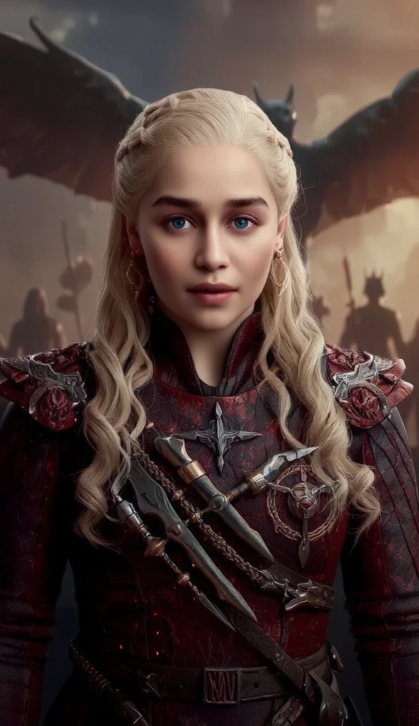A red background with house Targaryen flag