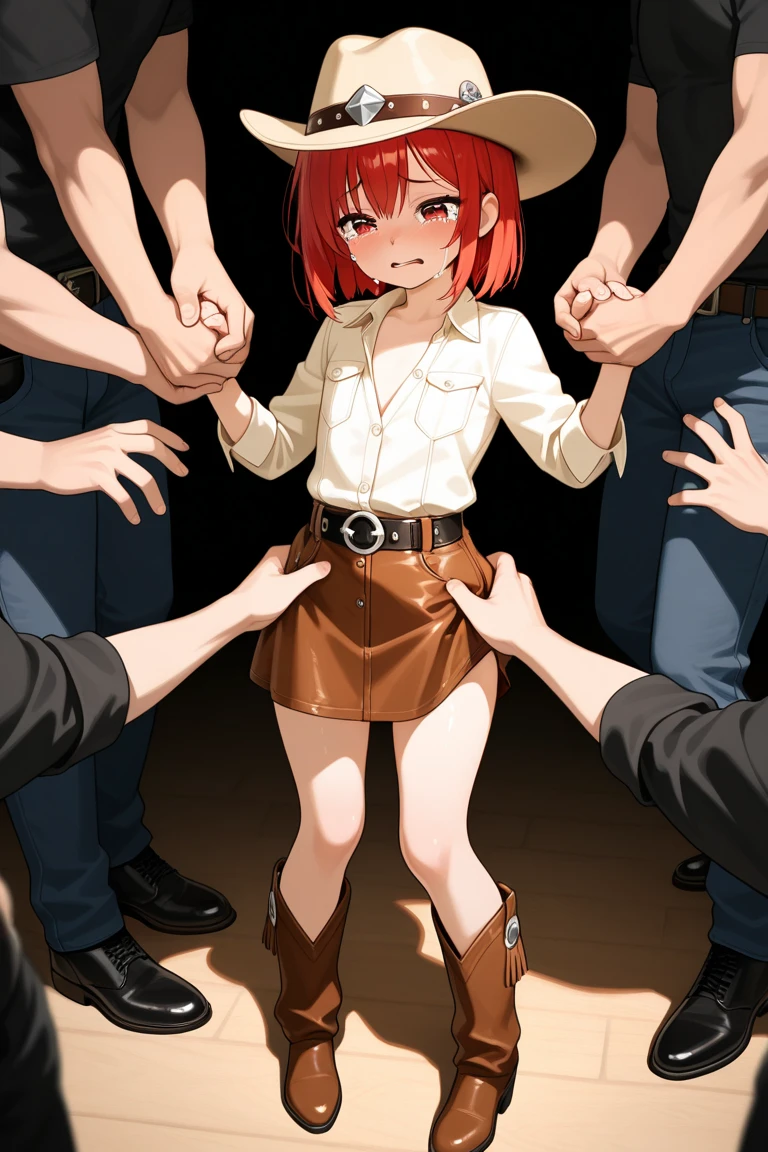 (1man:1.8),group,1girl, (crawl on all fours:1.3),short ponytails,beautiful girl,17 years old,,highschool student,akb48,nogizaka46,small breasts,skinny, brown hair,standing,(The woman is completely naked:1.7),fullnude,pussy,cry,tears,(collar:1.2),(restrained:1.2),(shackles:1.4),bdsm,public indecency,road in residential area,road,,Buildings outside,collar, (leash:1.4),(fullbody:1.3),A man takes a naked woman for a walk,The man holds a leash in his hand that connects to the woman's collar,man is 30 years old,
man is dog trainer,A man is training a woman,from side,