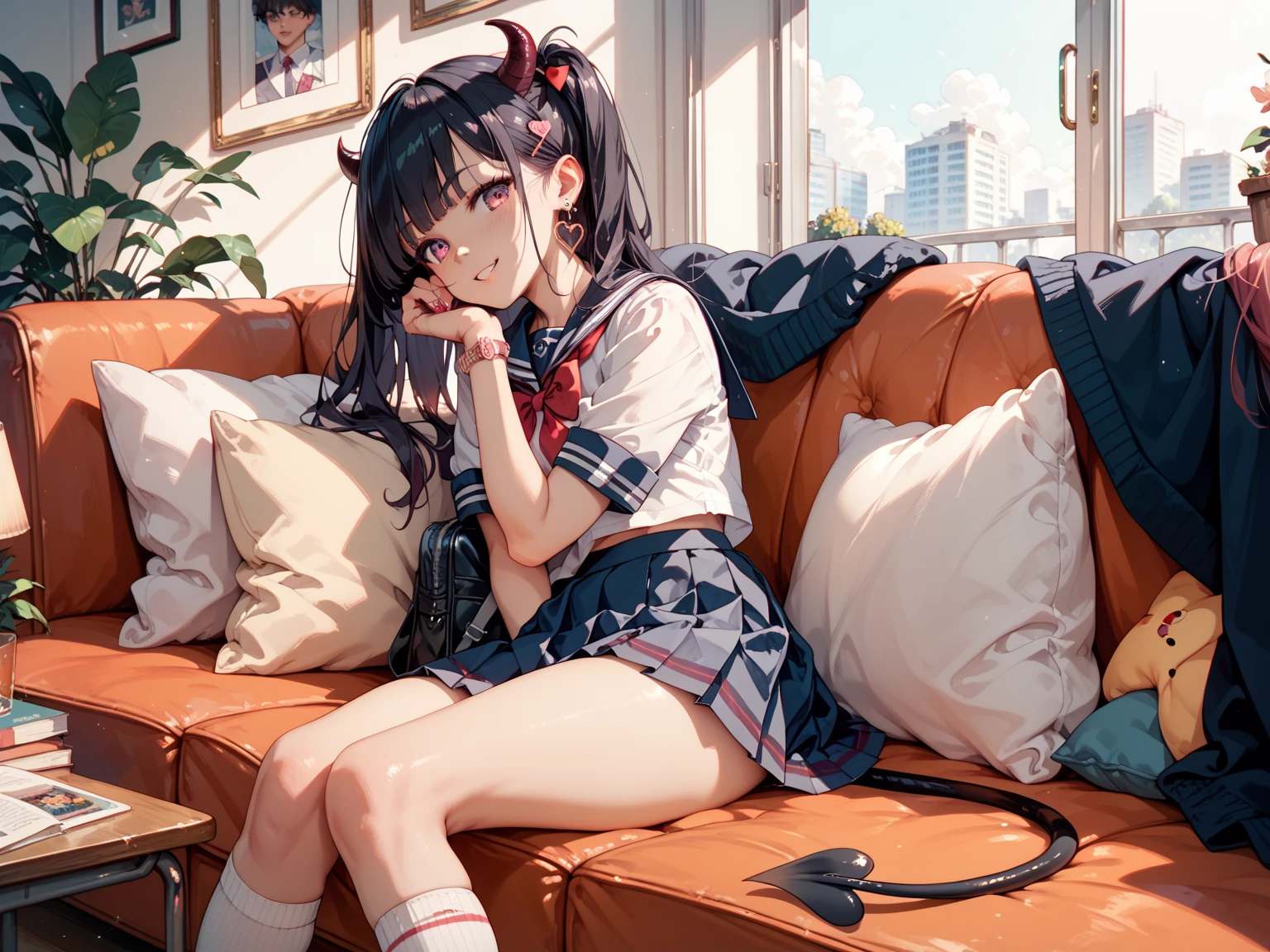 anime girl sitting on a bed with a glass of beer, seductive anime girl, (anime girl), anime girl, young anime girl, cute anime girl, kawacy, attractive anime girl, an anime girl, kantai collection style, by Yuumei, top rated on pixiv, relaxed pose, trending on artstation pixiv, beautiful anime girl, at pixiv