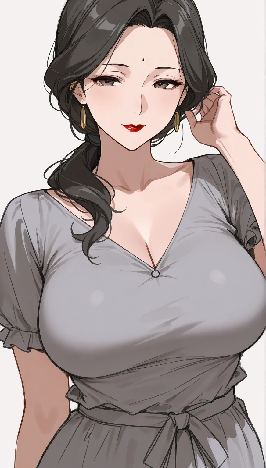 diona shin, standing, portrait, red lips, nsfw, standing, portrait, (masterpiece, best quality), solo, looking at viewer, upper body, standing, fw.dona.shin, mature female, sexy, hot, white hair, diona shin, white background, white hair, very soft breast , soft breast , milf, milf face, tease, detail face, cleavage , large breast, perky breasts, portrait, cowboy shot, square lips, long hair, very long hair, white hair, curly hair, earrings , smirk, chubby , milf, milf face, fantasy cloth, sexy