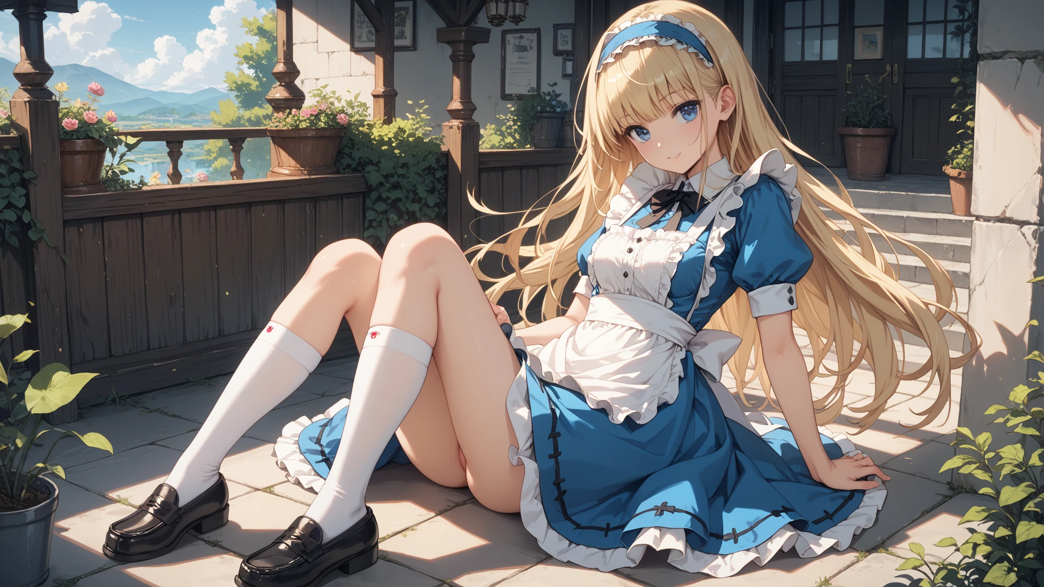super detailed,(highest quality),((masterpiece)),(High resolution),original,Highly detailed 8K wallpaper,(very delicate and beautiful),
anime,
alice in wonderland,1girl Blonde Straight Hair Serious Stockings Sit Watch ( manga-anime , Gradient by Yumei Victor Ngai),NO Panties、Pants are lowered to the knees、white pants、Clean、golden pubic hair、Raise your legs up、spread your legs wide、holding the skirt and spreading it out、wet pussy、nsfw、