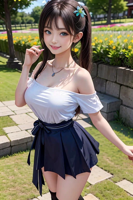 very cute and beautiful girl,(highly detailed beautiful face),
white camisole,standing under big tree,cowboy shot BREAK
(smile),happy,looking at viewer,(pleated blue mini skirt:1.2),skirt lift,white panties,
countryside,grassland,hilltop,wooden fence,detailed landscape,black hair,twin braid,
(best quality,masterpiece:1.2),absurdres,highres,ultra-detailed,extremely detailed,32k,8k resolution,
intricate details,cinematic scene,detailed background,solo,dynamic angle,