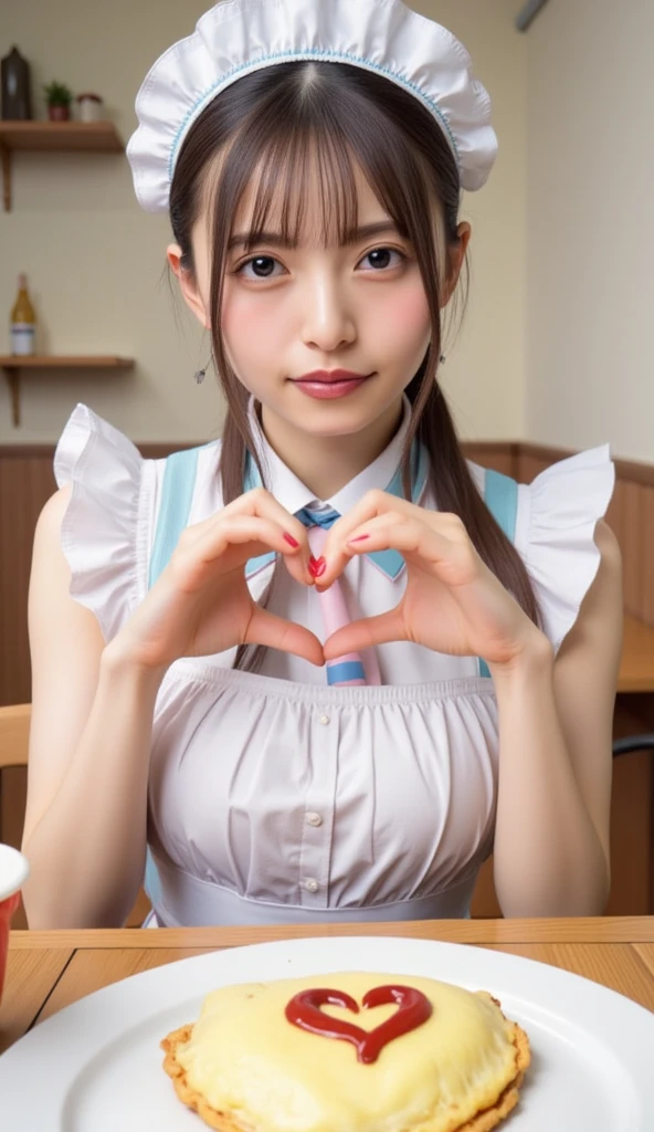 A very cute idol star　Taking a photo book　Showing panties　Smiling Kindly　Japanese maid cafe outfit　Maid clothes　Cosplay　Cleavage　Small Bust　RAW Photos　Genuine　Genuine　Real Stick　High resolution　RAW Photos