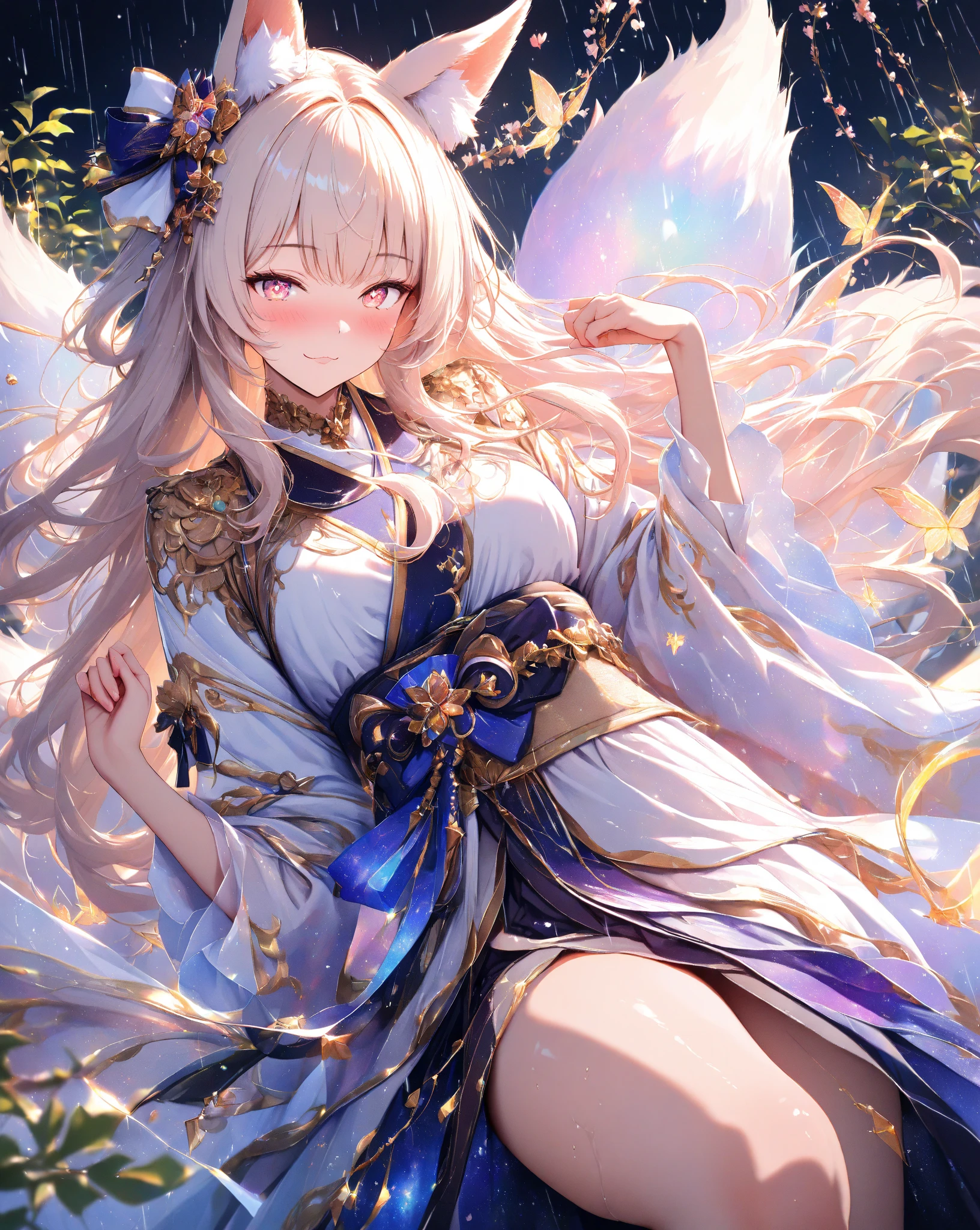 (Official Art, beautifully、aesthetic:1.2), (One girl:1.3),(Fractal Art:1.1),(colorful:1.1)(Flowers:1.3),Most detailed,(Tangled:1.2), whole body, (Abstract background:1.3), (Glowing Skin), (Many colors:1.4), ,(Earrings), (feather:1.5),Angel,Angelの輪,
