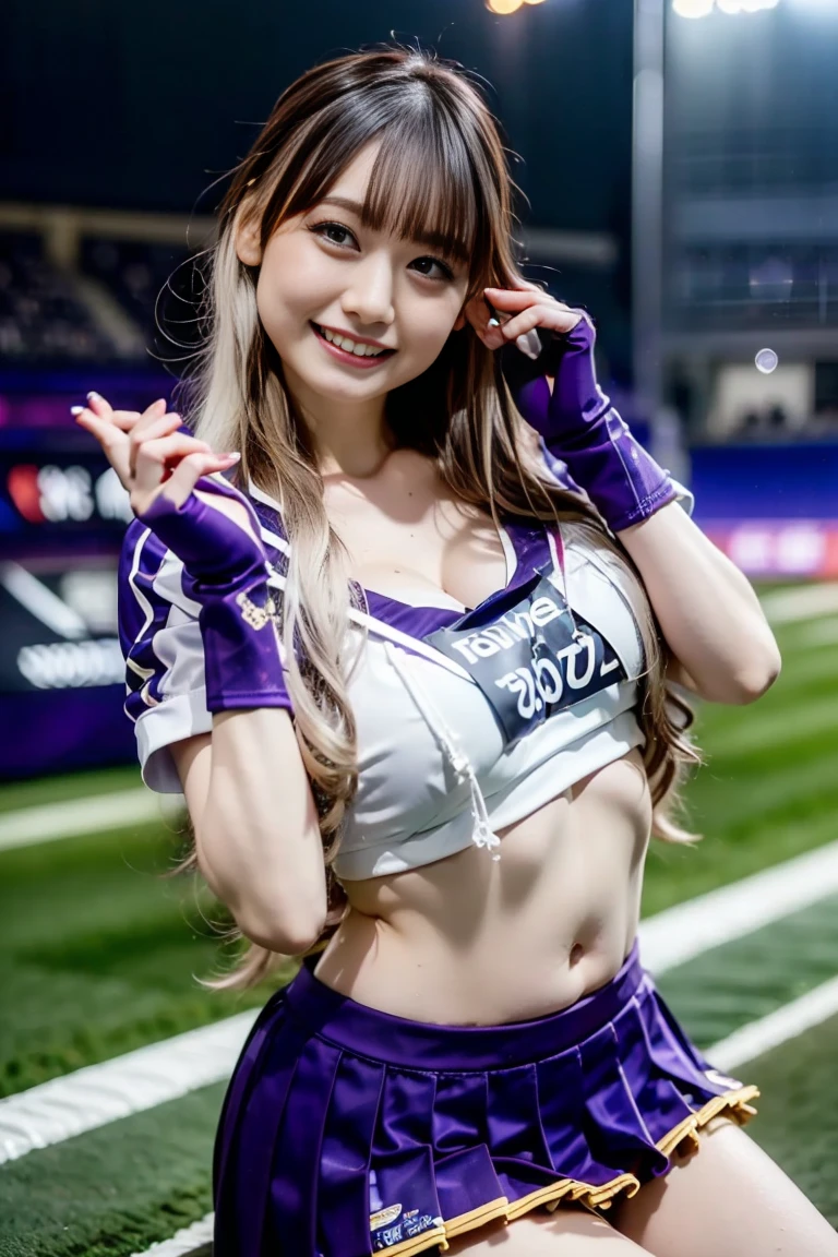 See-through cheer girl outfit、Transparent nipples、Sheer skirt、stage