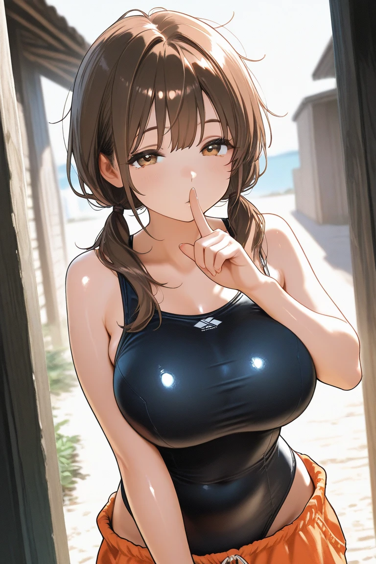 (LittorioCasualKC, (masterpiece)), ((best quality)), (ultra-detailed), ((extremely detailed)), 4K, (8K), best quality, 1girl, , (perfect anatomy:1.3), (five fingers), , (beautiful detailed hair), (((world-class quality))), photorealistic, extremely detailed, high resolution, (((detailed shaded pretty face))), house wife, (mature lady), solo, beautiful detailed eyes, ((glowing detailed skin and hair)), white-skinned, shiny skin((((gleaming skin)))),in heat, full-face blush, plump, shiny, thigh, ((sagging breasts)), arched back, sit astride, BREAK LittorioCasualKC, (Casual) , competition swimsuit BREAK, perspired BREAK pool, outdoor