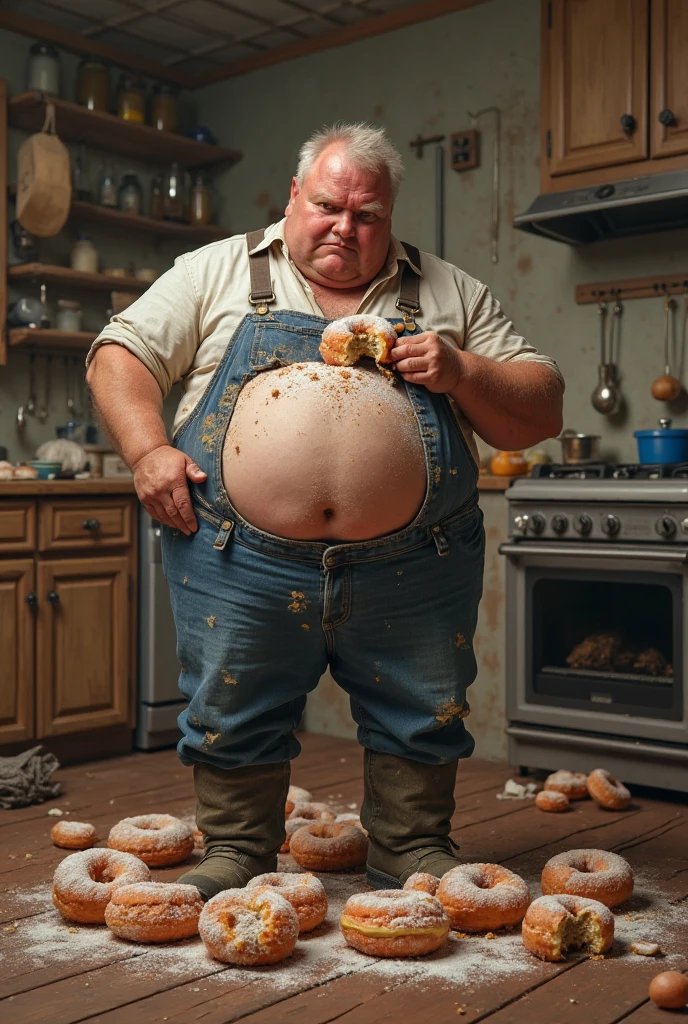chubby fat mexican with facial hair wearing a trucker hat sexy shot upclose of his butt wearing jeans farting