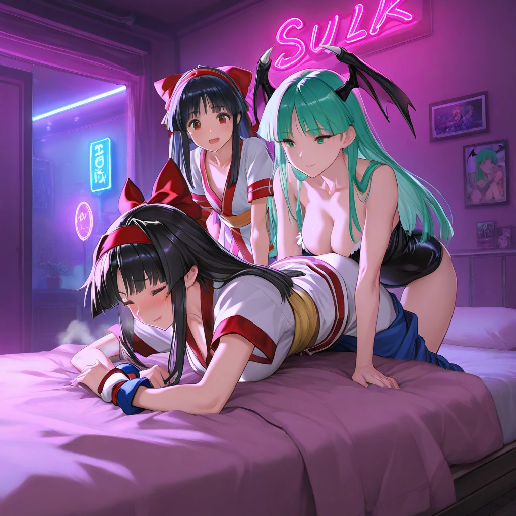 ((masterpiece、Highest quality、Official Art))、PRAYER、Anime Key Media、Idol Concert、Concert Stage、(3人のcute naked girls、Big eyes、Baby Face、12 years old:1.5、smile、sing、dance、Ribbon headband、Ultra mini skirt:1.2、Idol Costumes:1.2 )、Exposing the breasts、Hair of different colorr.々Hair style、(((Full nudity、Pussy、cute)))、(Sweat a lot、Glowing Skin)、Anime key visual, ((The characters are unique))