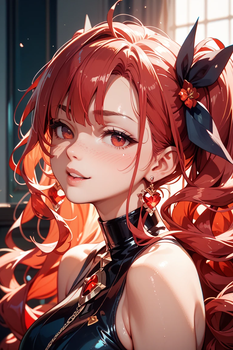(((Soryu Asuka Langley))), 1 girl, detailed and beautiful eyes,dense and beautiful lips, highly detailed eyes and face, long eyelashes, medium chest、oil, Bright colors, HDR, studio lighting, Ultra-fine painting, sharp focus, Physically based rendering, extreme details, portrait, curved body, perfect shape, Face-to-face audience, sweaty, nice, Half-body photo, displayed in full frame, lace sexy underwear,babydoll