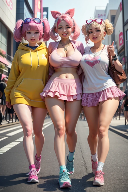 The character costume is KPOP, 9 sets of anime character stickers with different expressions, Hallyu collection style, Anime K-pop art style, Hallyu frontline style, Hallyu art style, kpop style, Official artwork, Chibi Art, Pisif, Blackpink style, Cute KPOP artwork in various poses, The popularity of the art station Pisif