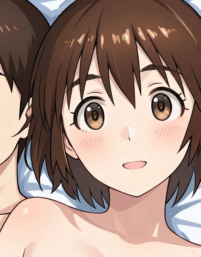 nsfw,One Woman、10 years old、Primary school students、Completely naked、(Beautiful nipples)、((Small Breasts)),((1boy and 1girl, vaginale, Sex ))、(Random pose)、Shot from a random angle、Highest quality、Very delicate and beautiful、((Very short bangs))、((Bangs))、Light shiny brown hair、The hair is light、((Short Bob))、Cute face、Young face、Cute like an idol、Yellow Eyes、Are thin、Slim figure、Short、(Child body type)、((Lots of sweat))、Embarrassed face、Open Mouth、Troubled face、Red face、(Bathroom at home)、Sperm splashed on face、、