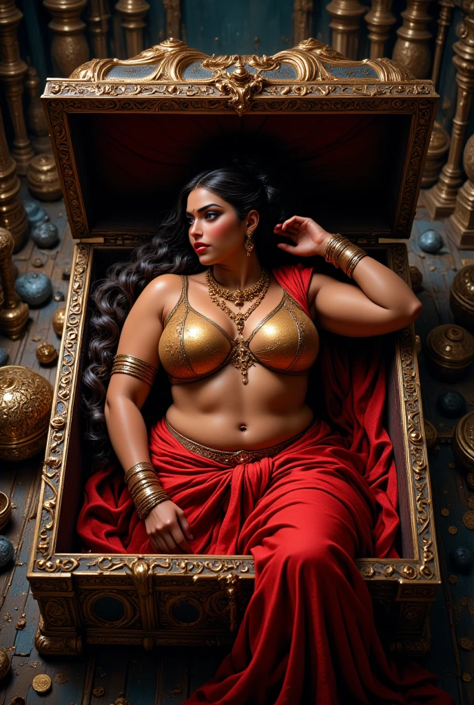milf,natural ,curvy hourglass body,brunette long curly messy hair,((Wearing beautiful colourful amazon tribe goddess attire with weapons exposing cleavage)),sitting in a throne,wearing diamond studded queen crown,looking straight at camera,standing sensual and hot poses,((in a plain colour background photoshoot)),close up shot taken showing that beautiful cleavage, 8k quality,highly ultra realistic photo,dslr photoshoot