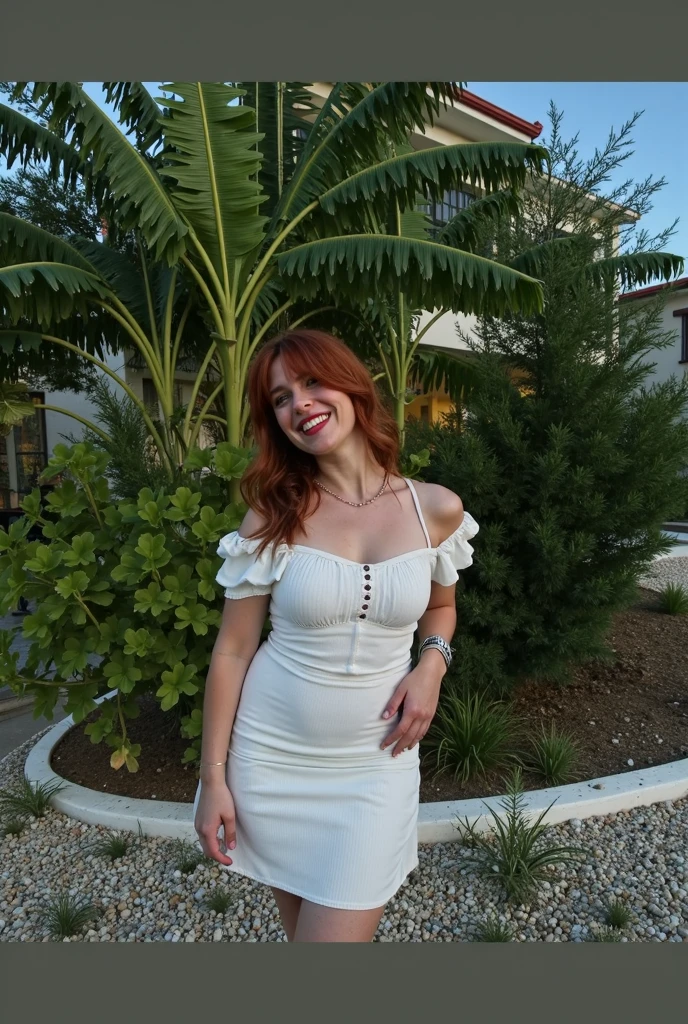Madelaine Petsch, full body shot, a pic taken from distance, standing on a balcony, there is a sea around, white house Marbella, hand in the hair, full body shot, full body (picture taken from far) Regarder le spectateur (Tout de suite, messy, Epic Milf Character Composition, full body shot, detailed environment, facing viewer, sourire, seductive smile, (8k, Photo brute, Highest quality),(epic realistic:1.5), posture dynamique, erotic face (detailled eyes:0.8), (Highest quality), (meilleure ombre),Intricate details, cinematic,((peau:1.4)),interior (Hdr:1.5),Detailed, (glowing lighting: 0.7), Masterpiece, Photo RAW portrait en pied, Des yeux captivants, Bright details, Tight lips, (High Skin Detail), (teinte: 0.25), (vente: 0.66), Key lighting, (backlight: 0.4), Profondeur de champ moyenne, Canon 5d, Objectif 50mm, f/4 ouvertures, (Ultra-detailed, Complex detail), mise au point nette, 4K, Absurde, Grain de film 8mm, flirting with camera, model body, big breasts, C-cup breats, smiling, looking directly at camera, natural lights, detailed environment,