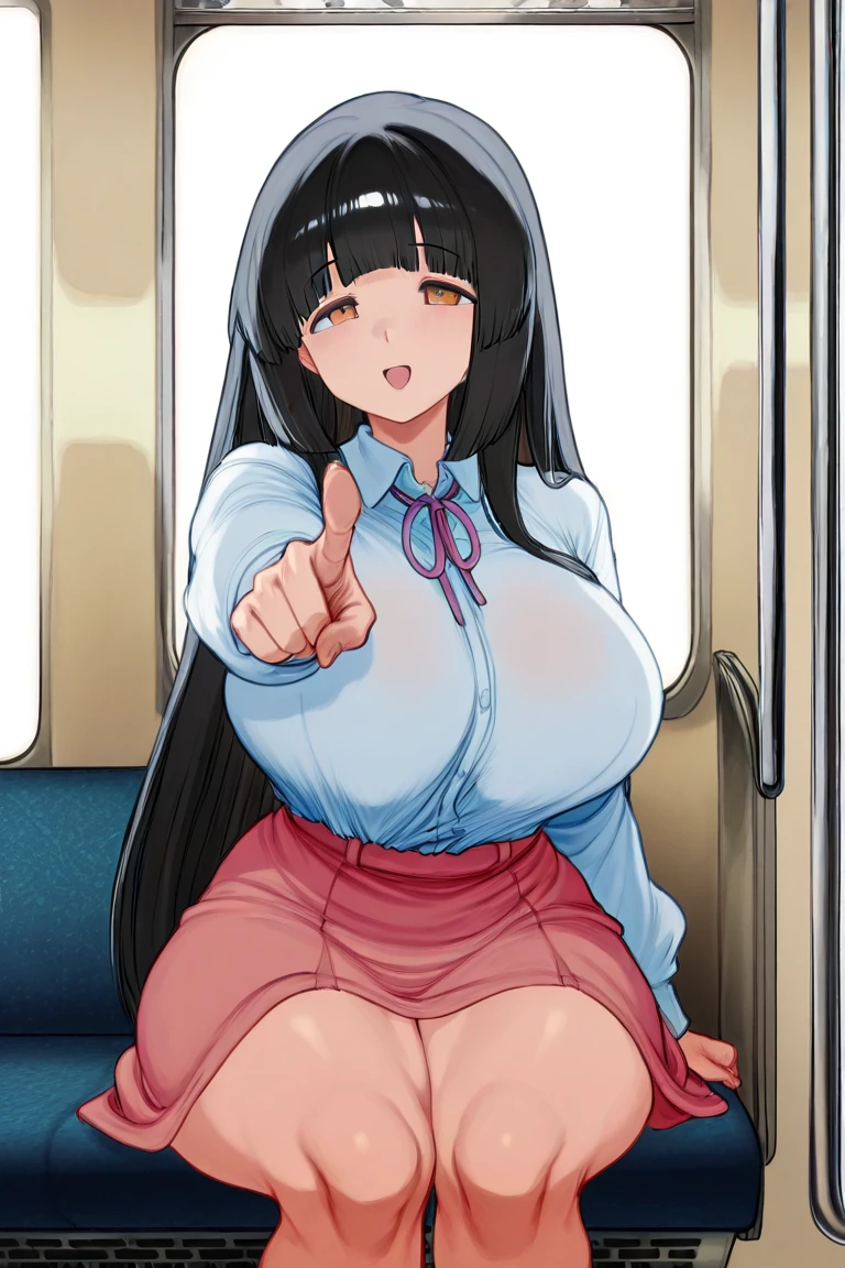 Hyper-realistic 8K CG, masterpiece, ((Ultra detailed background, Delicate pattern, Intricate details, Very detailed, Fine details of the highest quality, Ultra-fine face)), Big Breasts ,Beautiful Lights, absurd, BoaHancockV2, 1 Girl, Solitary, Black Hair, Long hair, jewelry, Shut up, ), ((Black skirt suit:1.1), Pencil Skirt, mini skirt,Curvy beauty, thigh, High heel, ((Mature female , Large Breasts、Low-cut,Cleavage, cleveage、thigh粗壮, Wide hips, Curvy beauty, Perfect body)Focus on girls, Awkward, blush, charming, Close your eyes, open mouth,with tears in eyes, Saliva residue, The hem of the skirt is wet, Brushed, Vibrator line bulge, Vibrator in garter belt, The Last Vision, White short top,Elbow pads, Fingerless gloves, Suspenders, Pencil Skirt, White T-shirt, sexy look, Short skirt, mini skirt, Pencil Skirt Subway car interior background, In the crowd,