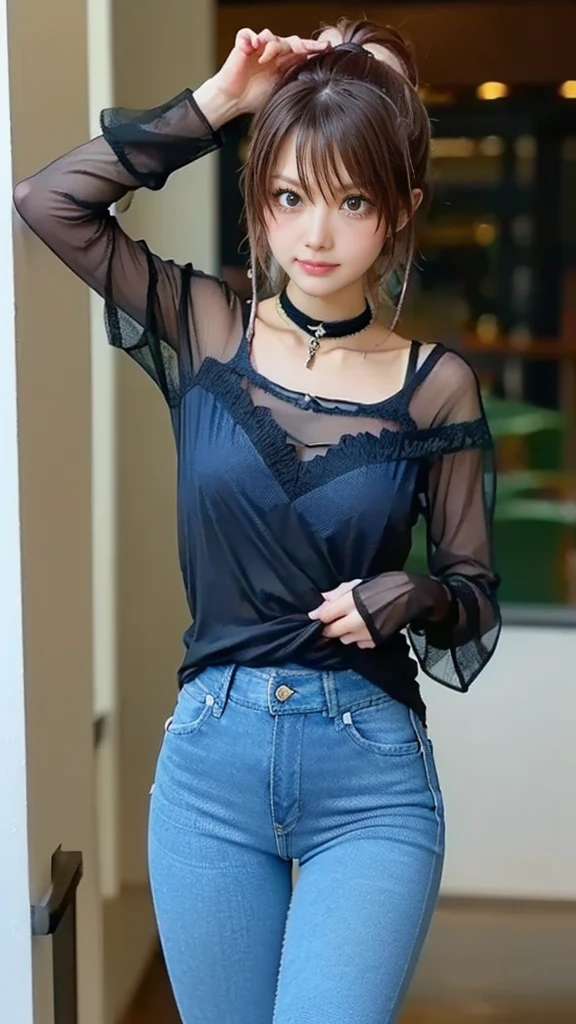 ((Top Quality, 8k, Masterpiece: 1.3)), Focus: 1.2, Perfect Body Beauty: 1.4, Ass: 1.2, (Layered Haircut, Big: 1.2)), (Wet Clothes: 1.1), (Rain, Street: 1.3), Thin Sheer Mini Dress: 1.1, Highly Detailed Face and Skin Texture, Narrow Eyes, Double Eyelids, Whitening Skin, Hip Skirt