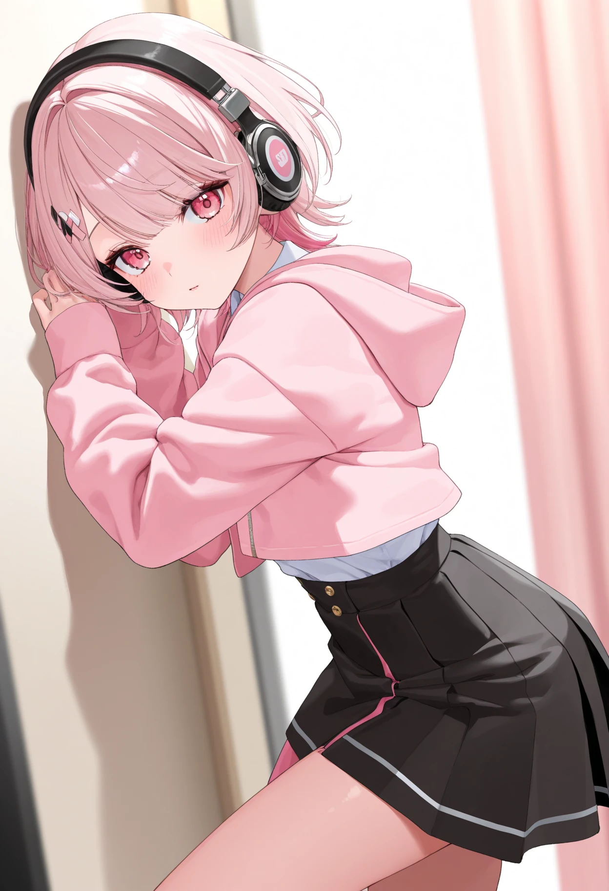 NSFW、8G、highest quality、Highest quality、Real、masterpiece、Mine system、(((Black and pink hair)))、((Knee socks))、(((Two Girls)))、Pink Shirt、Black Skirt、((Twin tails))、(((Idol Group)))、(((stage)))、(((concert)))、No underwear、No bra、(((Sweat)))、(((Body odor)))