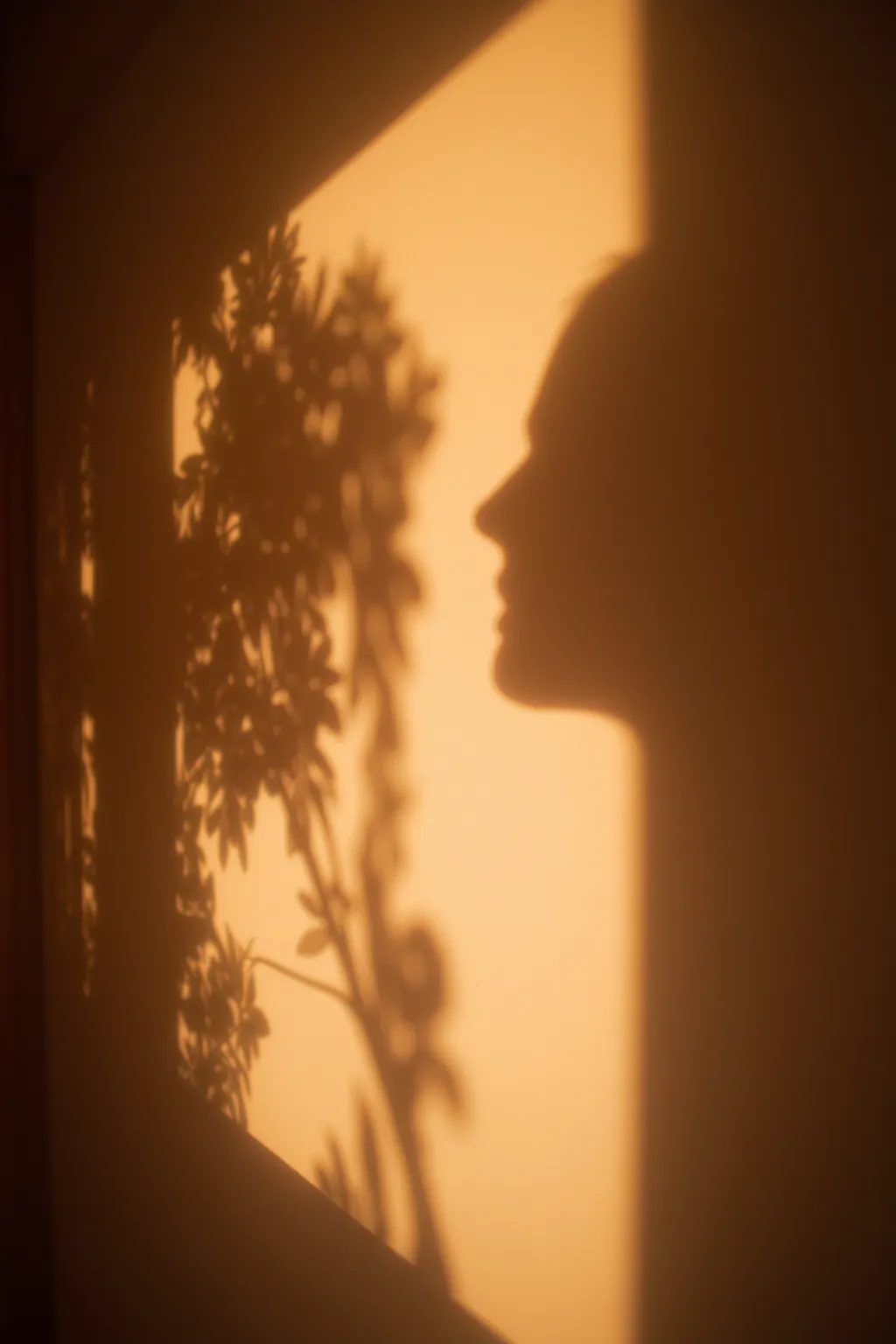 1 silhouette of a young maiden reading, pastel-toned shadow art, flowers and books in the background, dreamy atmosphere, minimalist style, soft gradient lighting