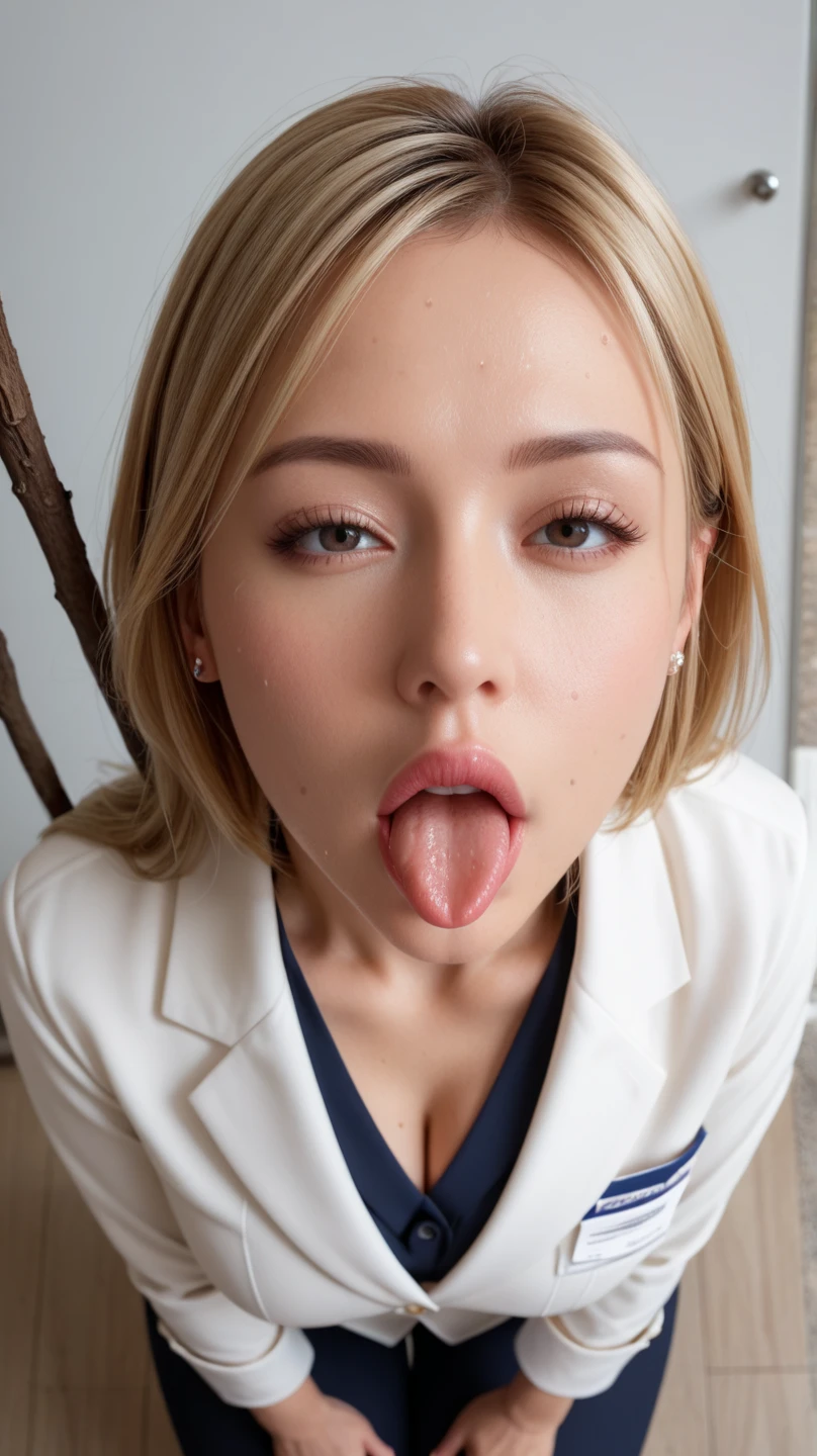 masterpiece、Cum in front of me、Women who love penis、20-year-old , Handjob、Stretch your penis with both hands:1.3、My chest is wide open:1.3、mischief、Big Breasts、Semen splattered on face:0.5, orgasm, Teen, intense、、Realistic big penis、非常にintense、In the mouth , Suck the penis hard、(Overflowing from the mouth.:1.8)、Condensed milk on penis、 There is a lot of condensed milk around the mouth、Fair skin 、Curly Hair、Race Queen、valley mascara、False eyelashes、Dark Eyes、Beautiful Skin 、Angle from the front、Very beautiful face、Small face、Unbuttoned Blonde、Stylish woman、Curly Hair、Gal、Medium Hair、Galメイク、非常にintenseorgasm、Lewd、transformation、excited