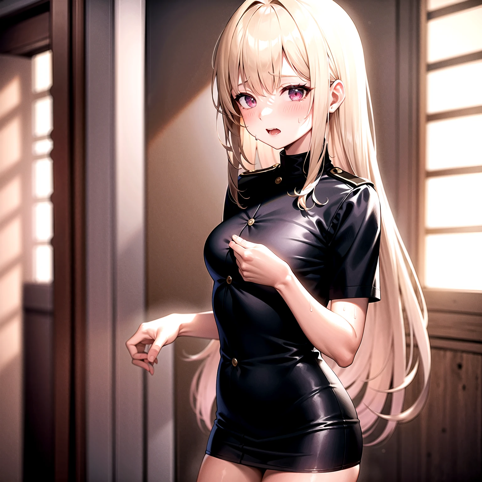 1girl in, POV, 1boy, between breasts, , Sweat, cleavage, , , Room, full of sweat, Large breasts, motion line, motion-blur, Warm summer, white shirt,Precise features and delicate expressions,huge breasts are wet,Very beautiful woman,、((trembling))、(Slim and thick ),Toned body、Composition of the whole body、Perfect human body、(((Oil,gleaming skin、realistic skin textures、Detailed beautiful skin、Shiny skin、shiny white skin)))、Boy's room、Study guidance by a private tutor、reward、darkened room、Studying、((Vertical ribbed sweater dress with open neckline)), Holding a red pen、Spread your legs in front of you、Embarrassing and embarrassed face、astonished face