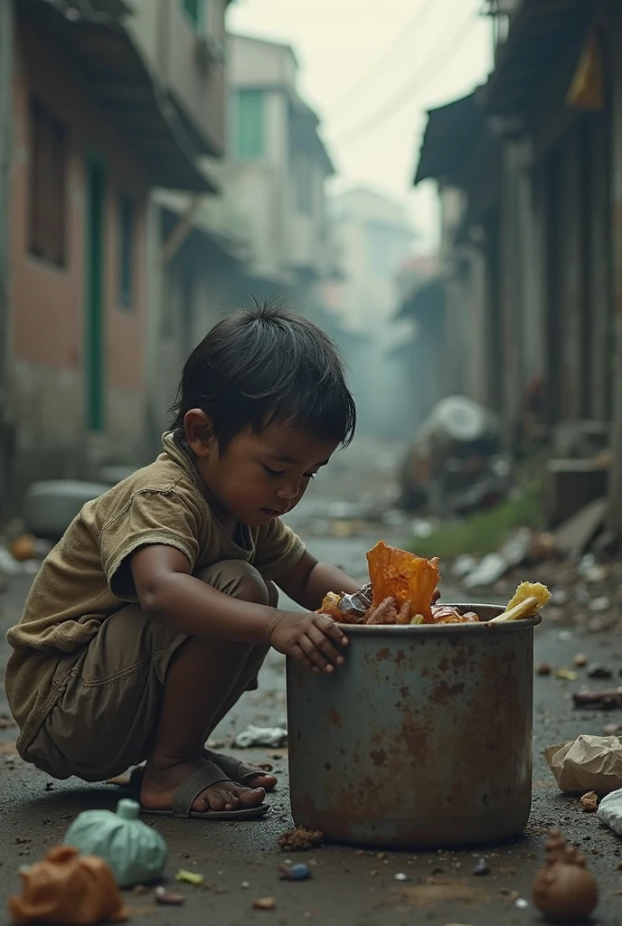 /imagine  A photo of a cleanliness drive in India. People, including children, are sweeping the streets with brooms. The streets are lined with garbage that has been collected. The background contains buildings. There is a banner that says "Clean India". Shoked per 4k aspect ratio16.9 