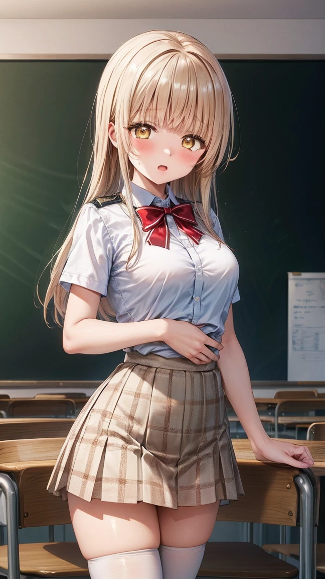 girl in sexy school skirt and underwear