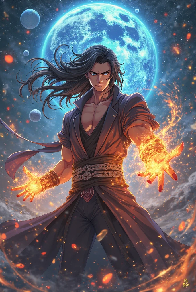 Man with an expression of terror. Hands that emerge from the darkness and grab you on your head and shoulders. --auto --s2