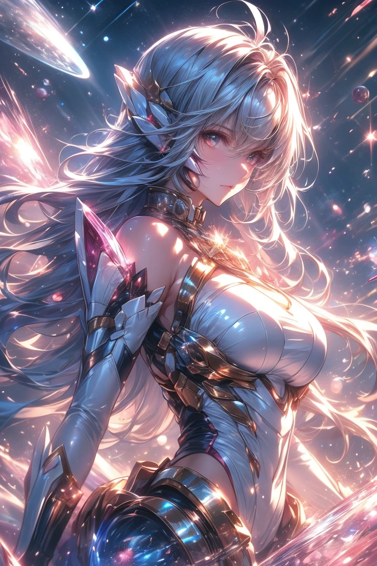 realistic illumination,top Quority,Resolution of 8K,tmasterpiece:1.3,Clear focus:1.2,1个Giant Breast Girl,delicated face,二重まぶた,largeeyes,Sexy expression,Perfect anatomical physique,Beautiful Women with Perfect Figure:1.6,Big breasted 1.7,long and dark brown hair,Bigchest:1.8,Armor,Long knives,magia,exteriors,during night:1.1,1080p,hyper HD,textureskin,super detailing,best qualtiy,high detal,high high quality