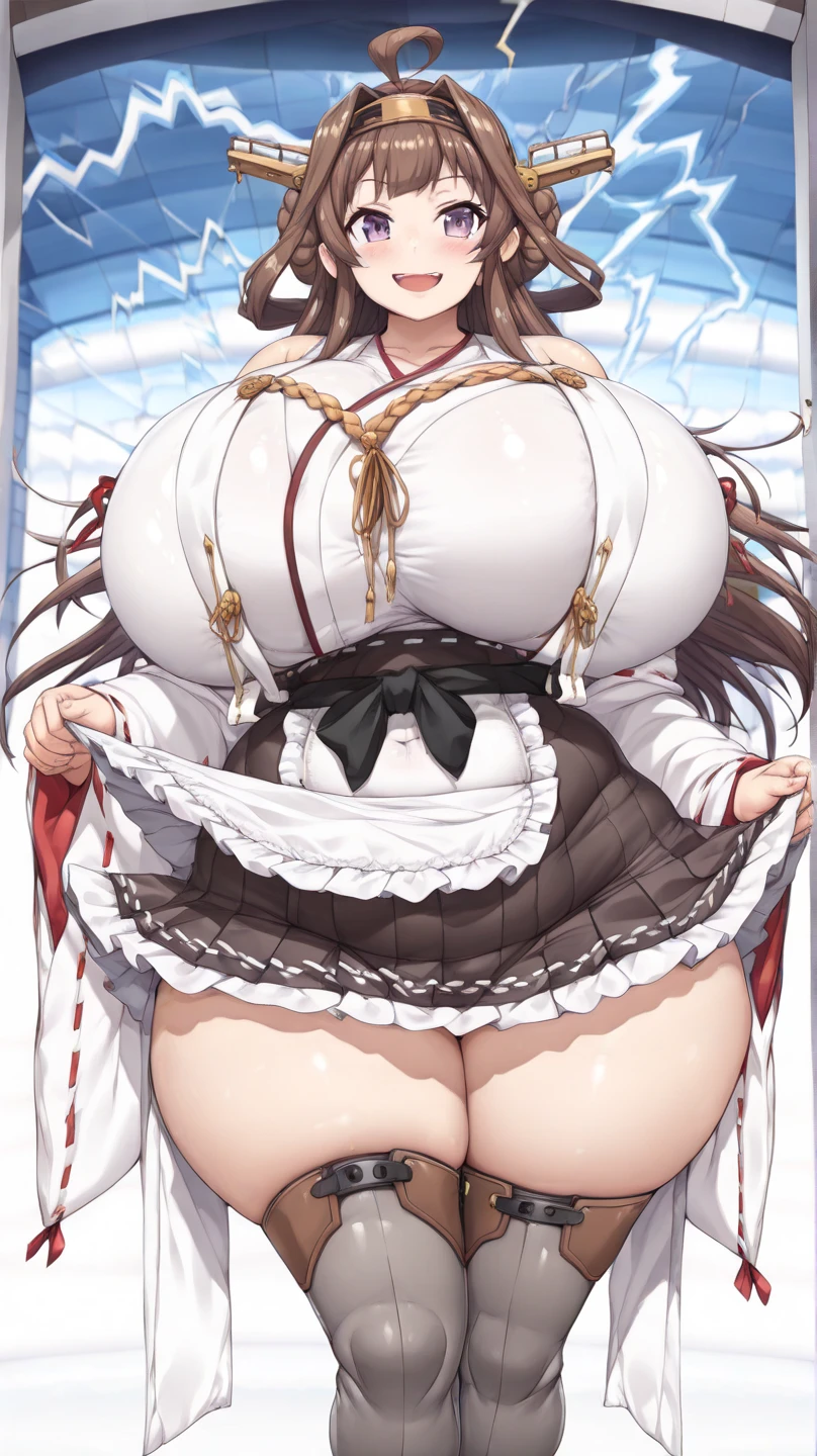 Cute big breasted girl bending over Bust size is 3 times larger than underbust