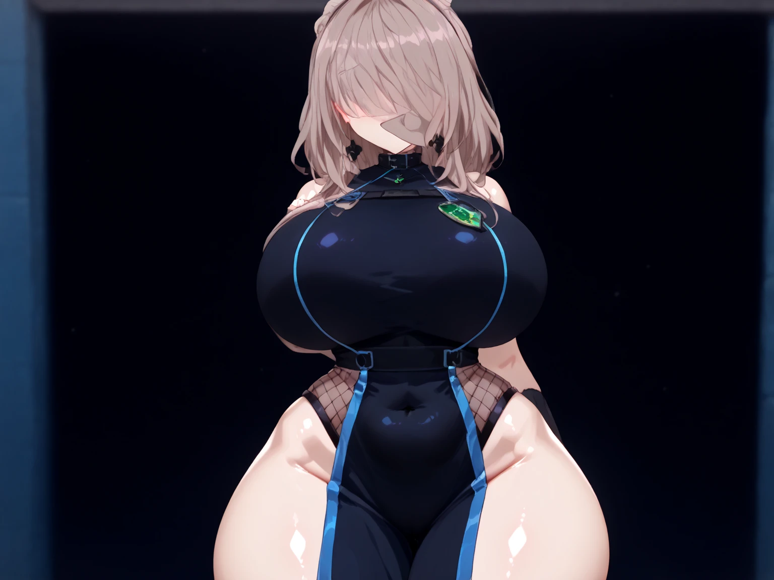 (best quality). (Ultra Detalhado). (1girl), Olhando para o Viewer. (Antecedentes detalhados). belos olhos detalhados. rosto delicado e bonito. (high saturation), seios grandes, droopy breasts, (((sexy bondage black outfit))), (((sexy cleavage))), (((sexy legs))), (((heels))), (((gigantic breasts))), (((breasts Focus facing the viewer))), (((black stockings))), (((evil smile)))